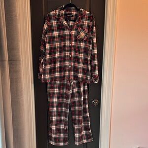 Ralph Lauren Red and Black Plaid Women’s  Pajama Set Size M